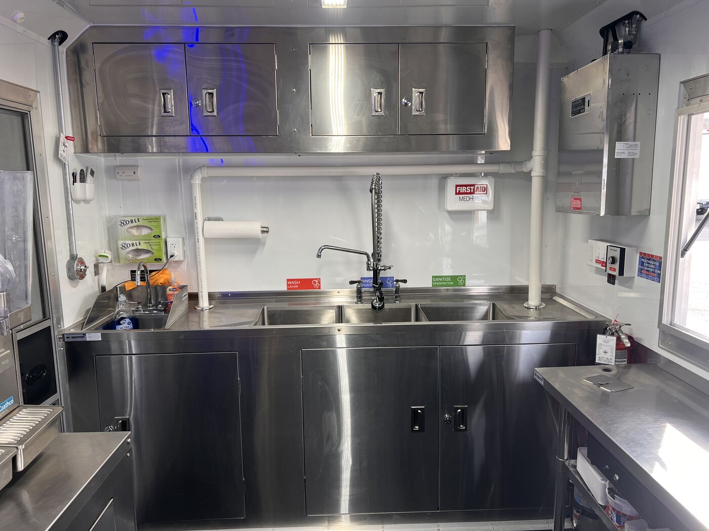Inside the Richmond DonutNV trailer kitchen