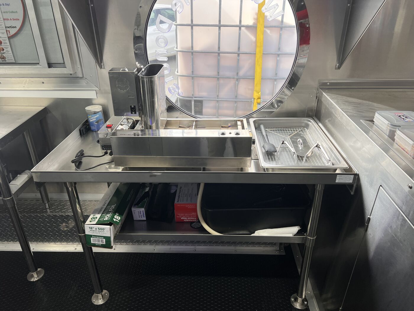 DonutNV donut-making machine in the trailer